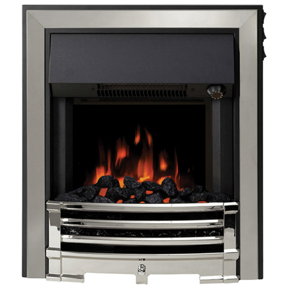 Be Modern Aspen Chrome Electric Inset Fireplace 16 inch Image 1