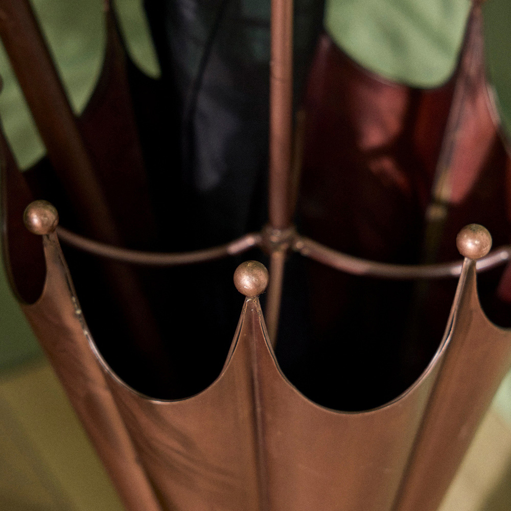 Dibor Brushed Copper Umbrella Stand Image 3
