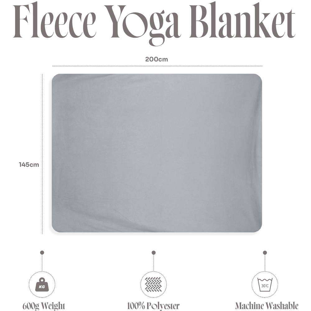 Myga Stone Fleece Reversible Yoga Blanket 200 x 145cm Image 5