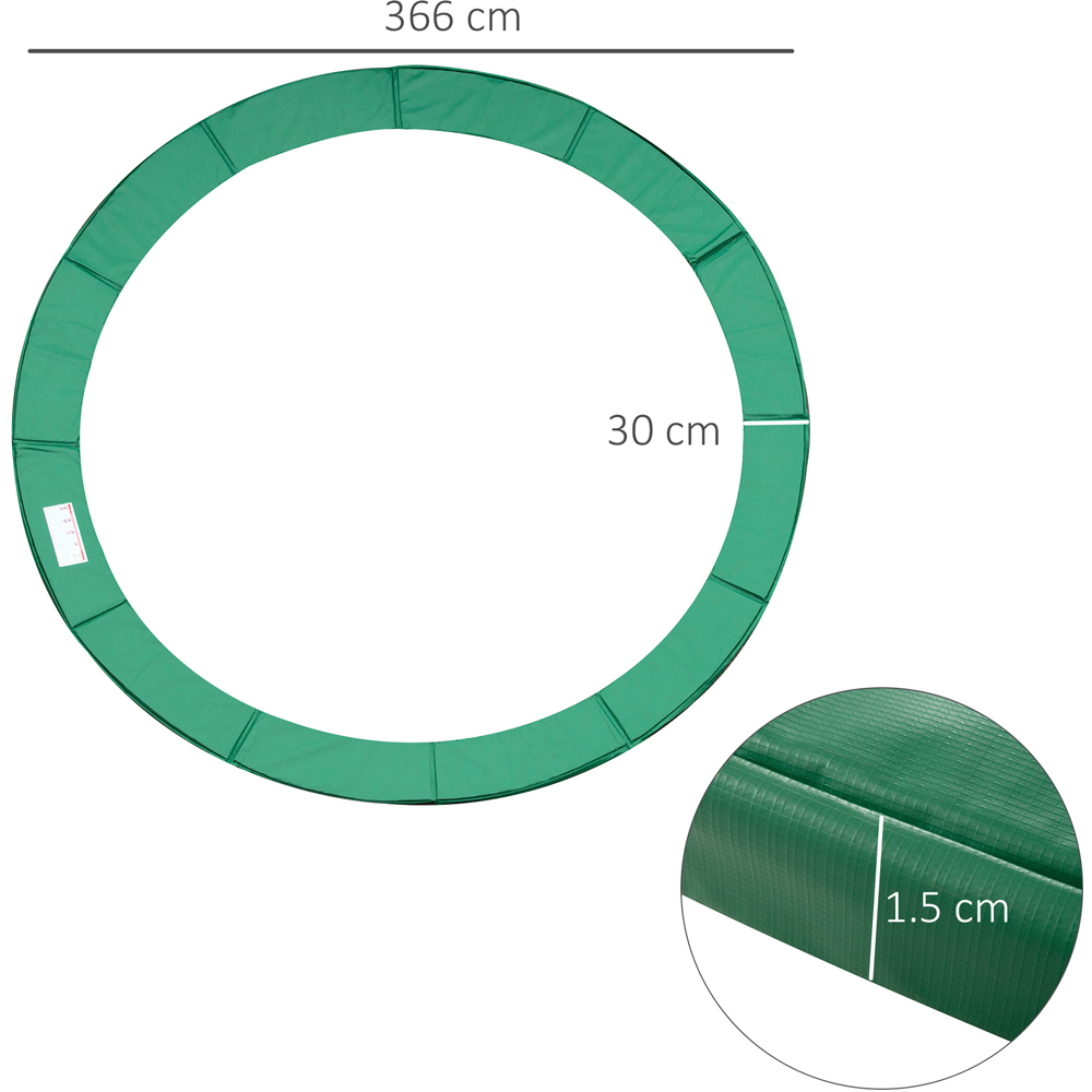 Outsunny 12ft Green Thick Foam Surround Pad Image 9