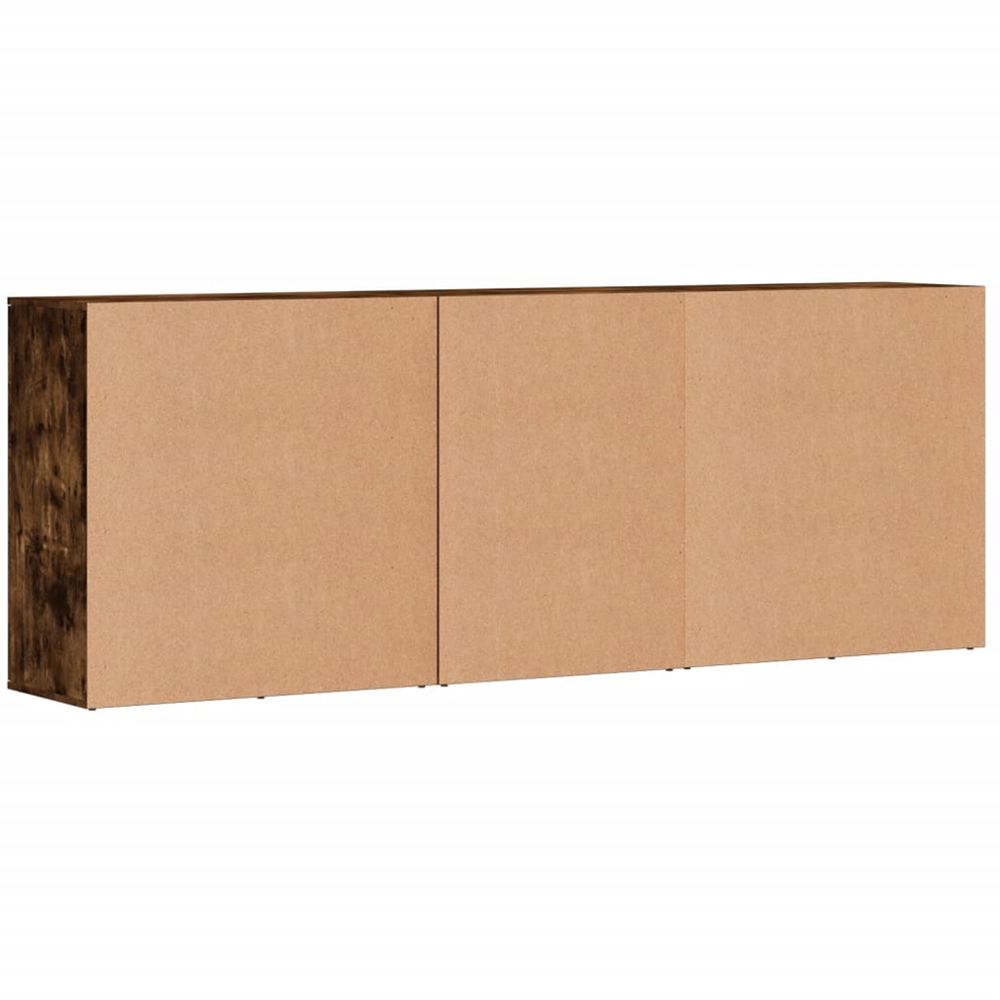 vidaXL 4 Door 4 Drawer Smoked Oak Sideboard Image 6