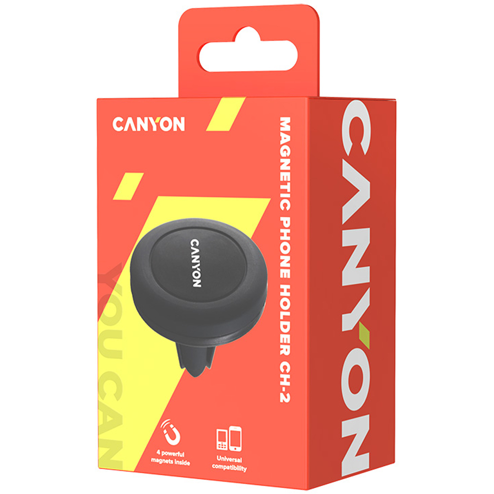 Canyon CCHM2 Black Magnetic Car Phone Holder with Vent Image 4