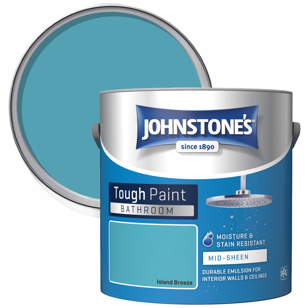 Johnstone's Bathroom Island Breeze Mid Sheen Emulsion Paint 2.5L Image 1