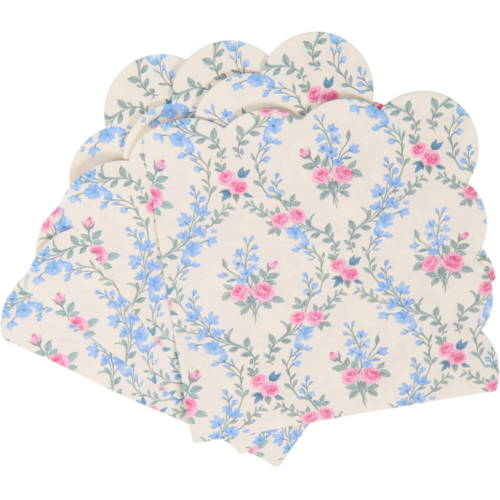 Pack of 20 Modern Floral Napkins Image 6
