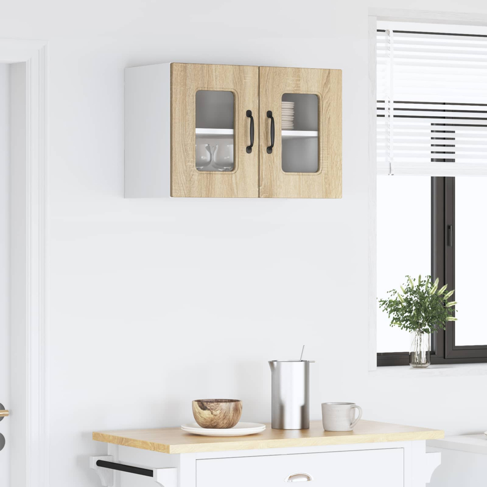 vidaXL Kalmar 2 Door Sonoma Oak Wall Kitchen Cabinet Image 9