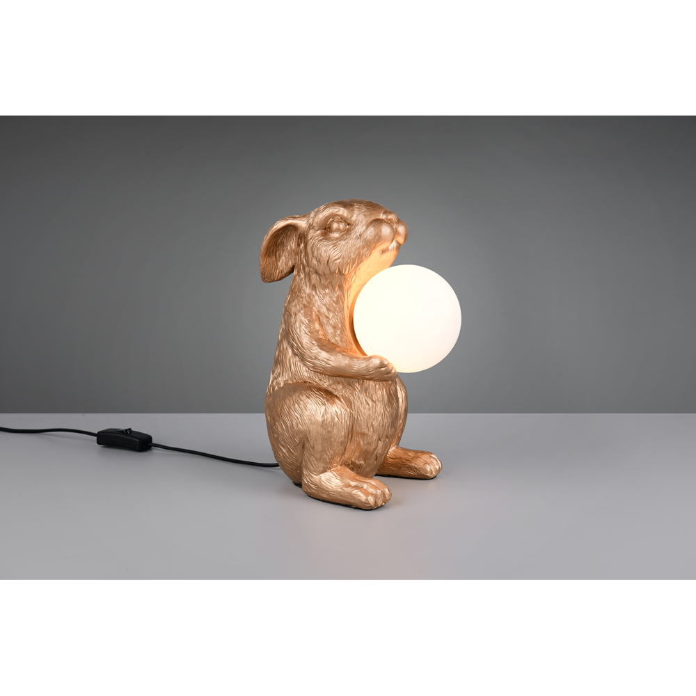 TRIO Rabbit Gold Table Lamp Image 2