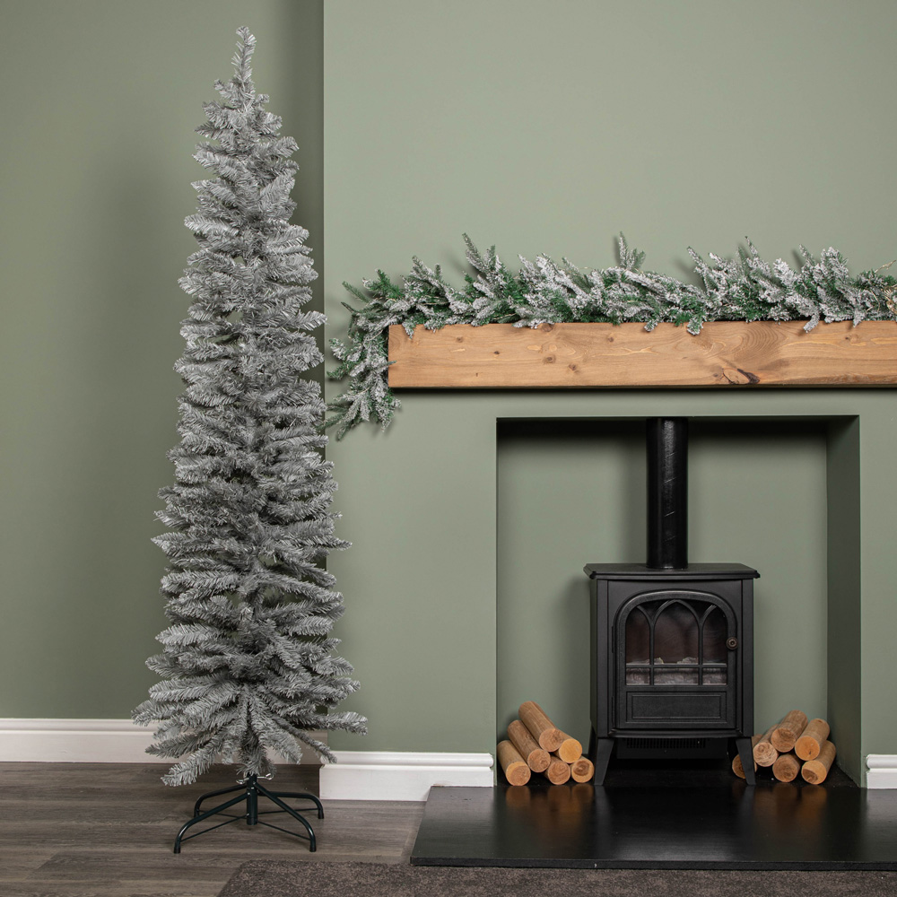 Samuel Alexander Grey Pencil Artificial Christmas Tree 6ft Image 3