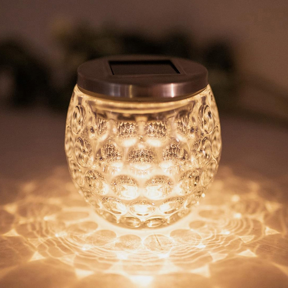 Garden Mile Dimple Jar Solar LED Light 2 Pack Image 3