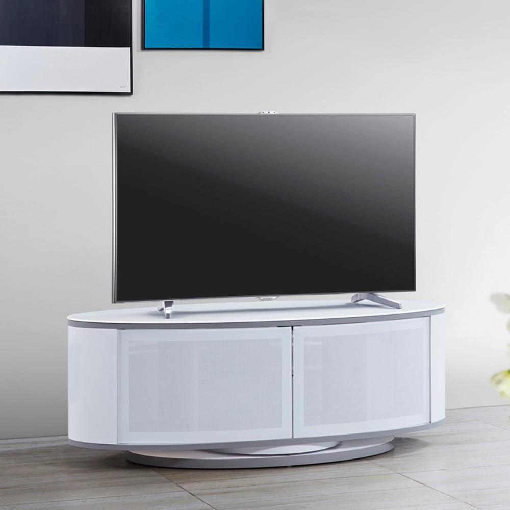 MDA Designs Luna 2 Door White TV Unit Image 6
