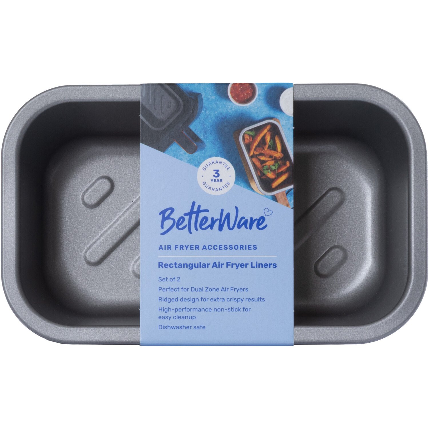 Set of 2 Air Fry Multi Use Tins Grey Image 1