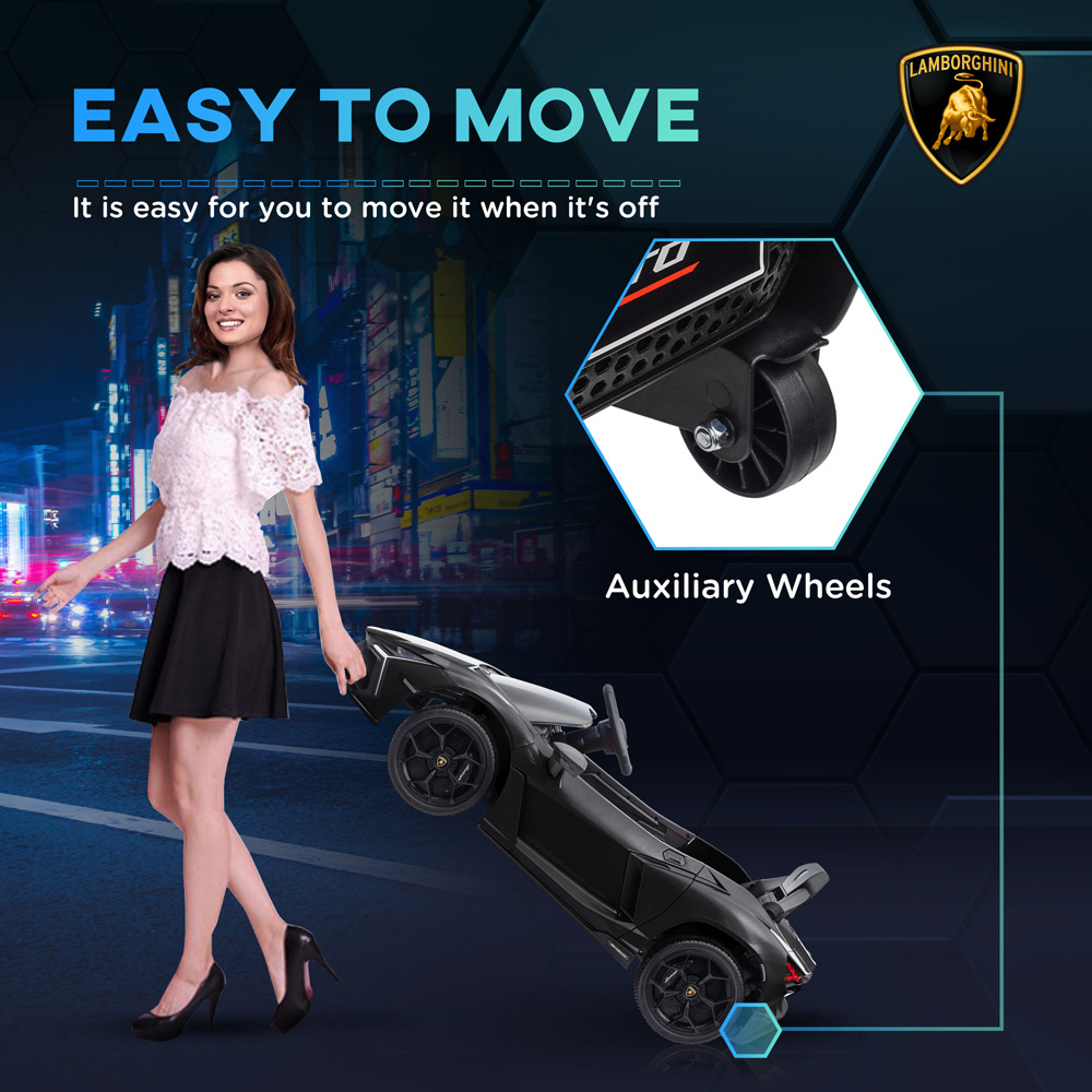 AIYAPLAY Black Licensed Lamborghini Revuelto Kids Ride on Car with Suspension Image 5
