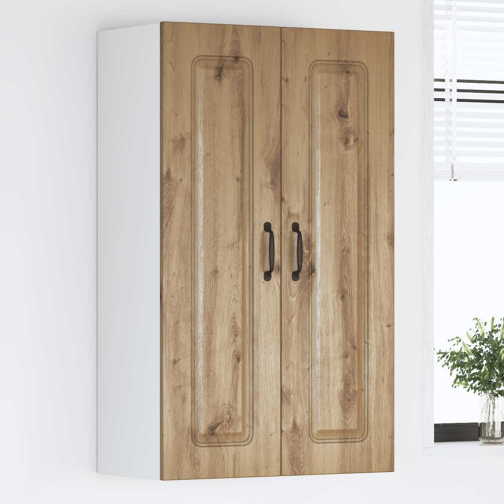 vidaXL 2 Door Artisan Oak Kitchen Wall Cabinet Image 1