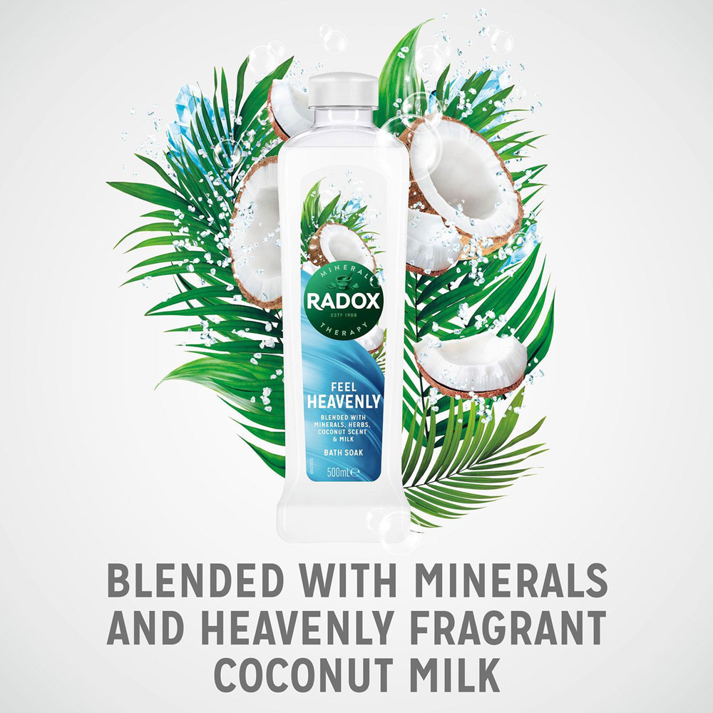 Radox Mineral Therapy Feel Heavenly Minerals and Herbs Bath Soak 500ml 3 Pack Image 4