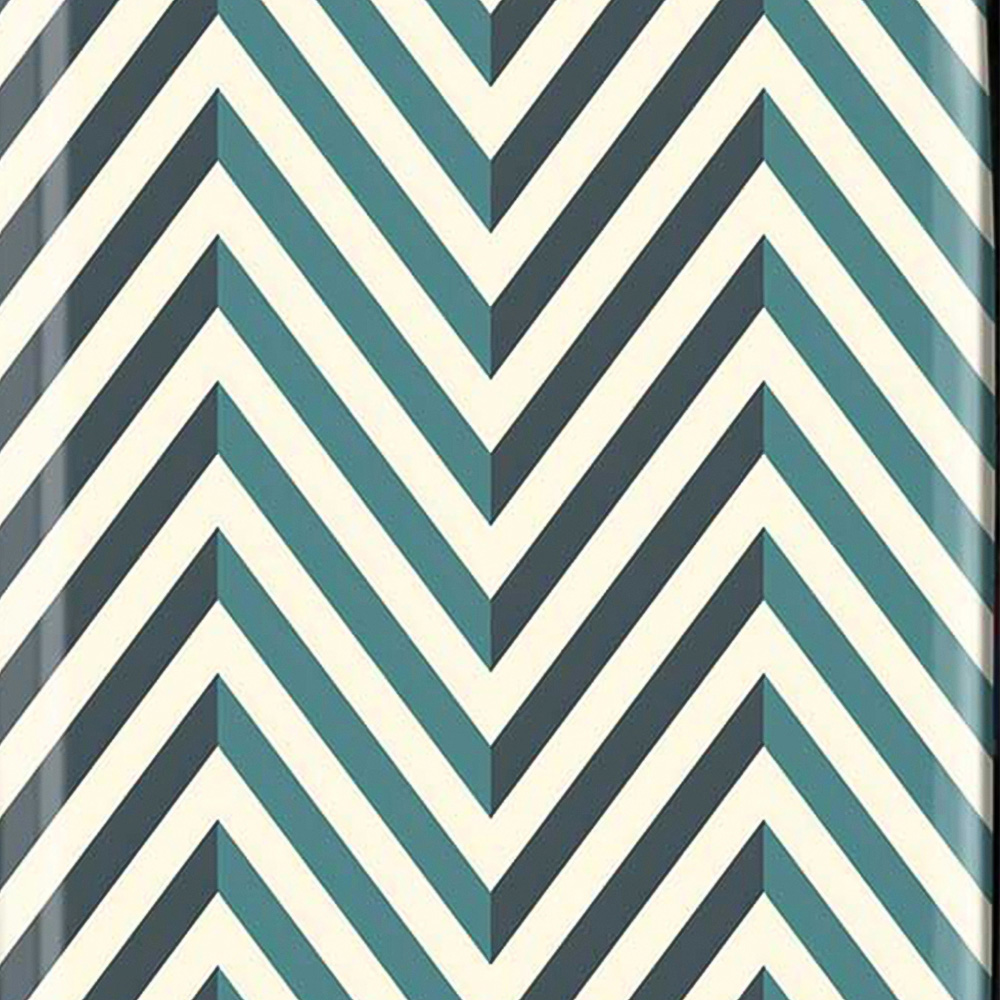 Warren Reed Designer Cabin Geometric Herringbone Chevron Blues Suitcase Image 3