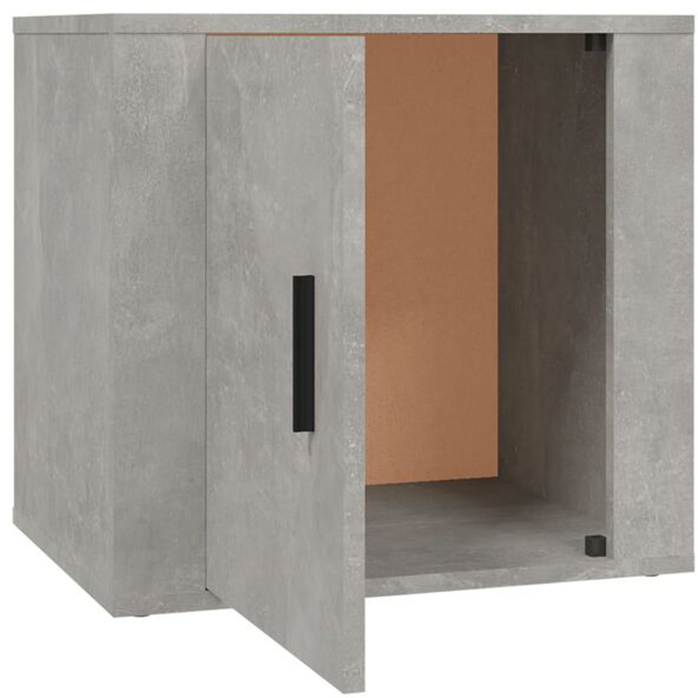vidaXL Single Drawer Concrete Grey Bedside Table Set of 2 Image 5