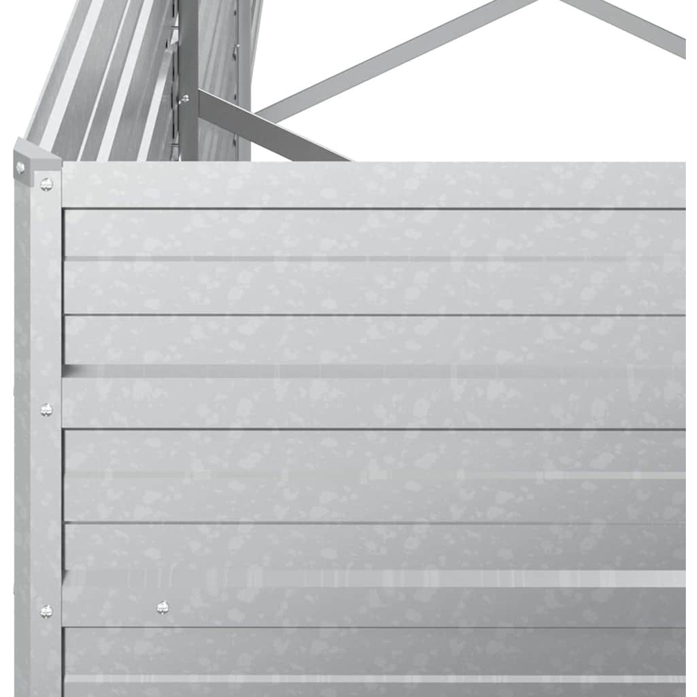 vidaXL Silver Galvanised Steel Raised Garden Bed 77 x 80 x 320cm Image 5