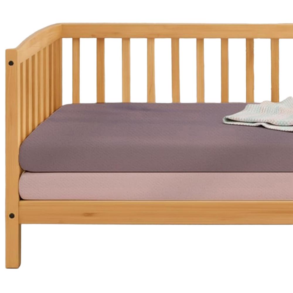 MHG Living Light Pink and Purple Jersey Cotton Fitted Cot Bed Sheet 120 x 60cm 2 Pack Image 1