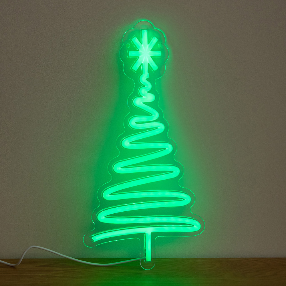 Samuel Alexander Multicolour LED Neon Christmas Tree 40cm Image 1