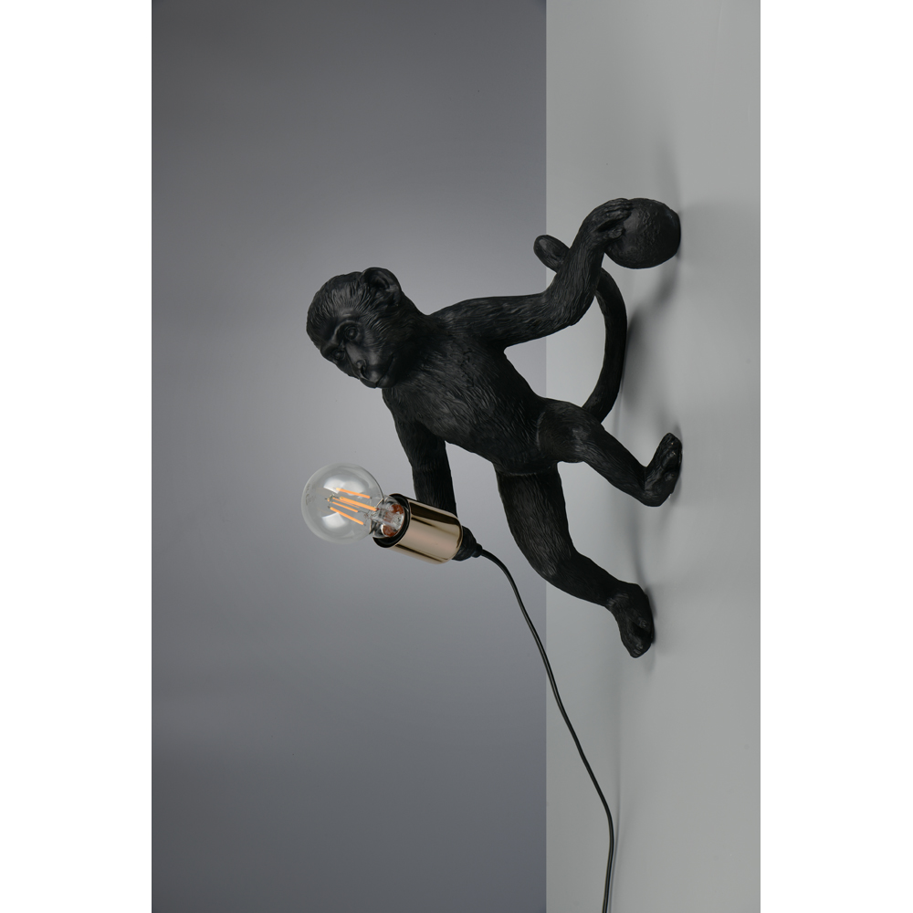 TRIO Louy Black and Gold Wall Light Image 4