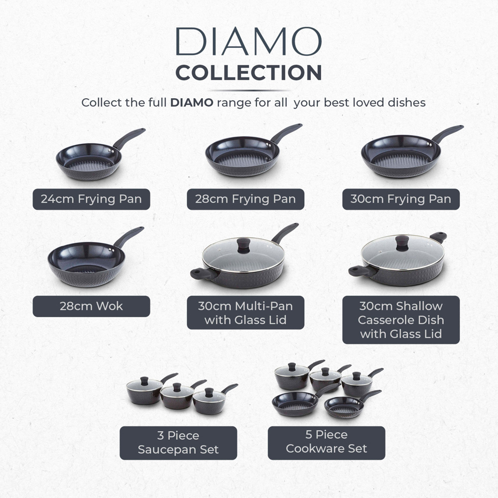 Tower Diamo 30cm Black Aluminium Non-Stick Frying Pan Image 8