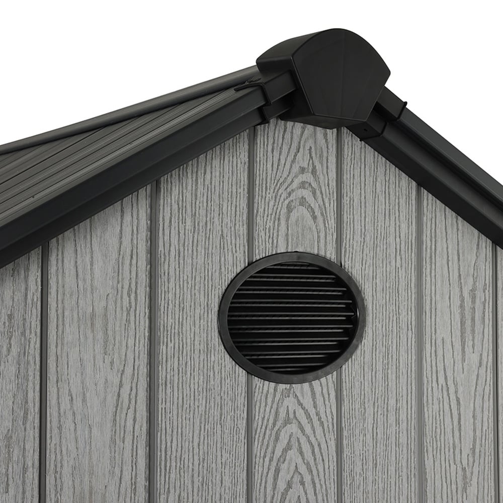 Living and Home 6 x 8ft Grey Apex Garden Tool Shed Image 4