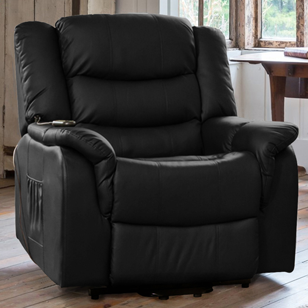 Artemis Home Almeira Black Electric Massage and Heat Riser Recliner Chair Image 1
