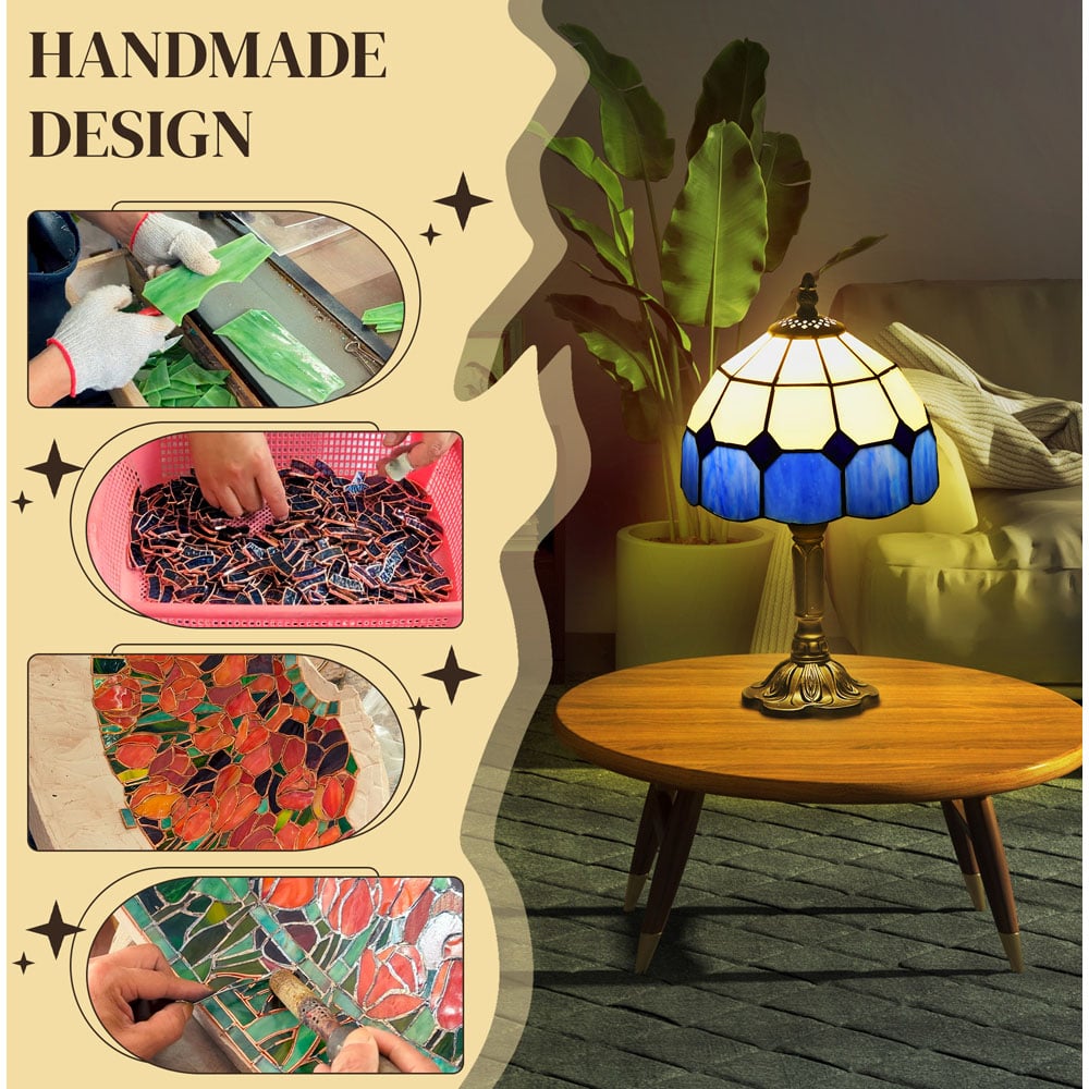 Portland Blue Antique Table Lamp Image 7