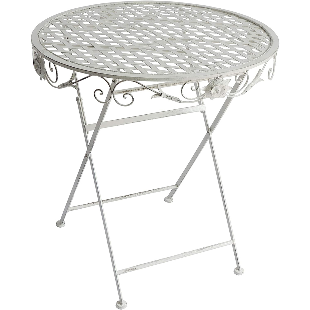 Glamhaus Seville 2 Seater Bistro Set Antique Cream Image 3