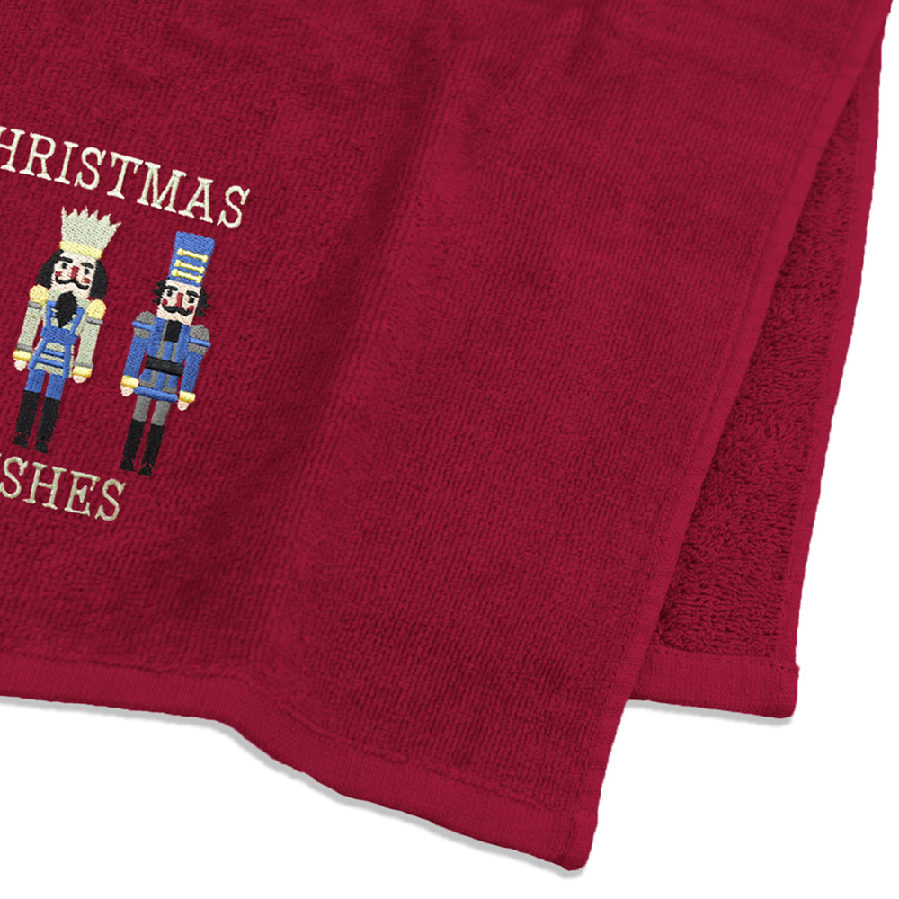 Noel Square Nutcracker Red Hand Towel 2 Pack Image 4