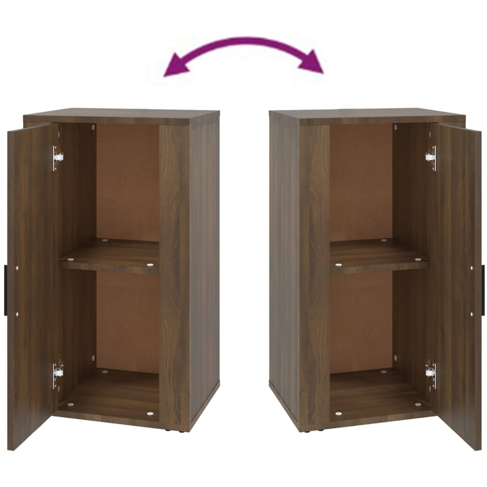 vidaXL Single Door Brown Sideboard Image 6