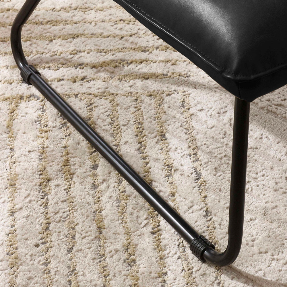 Julian Bowen Saxon Black Faux Leather Lounge Chair Image 7