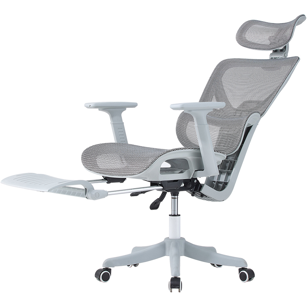 Living and Home Grey Mesh Swivel and Adjustable Office Chair Image 4