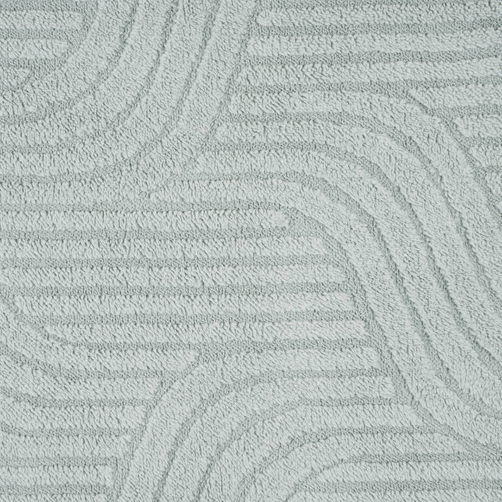 Living and Home 180 x 90cm Light Grey Minimalist Wavy Geometric Non-Slip Sofa Mat Image 4
