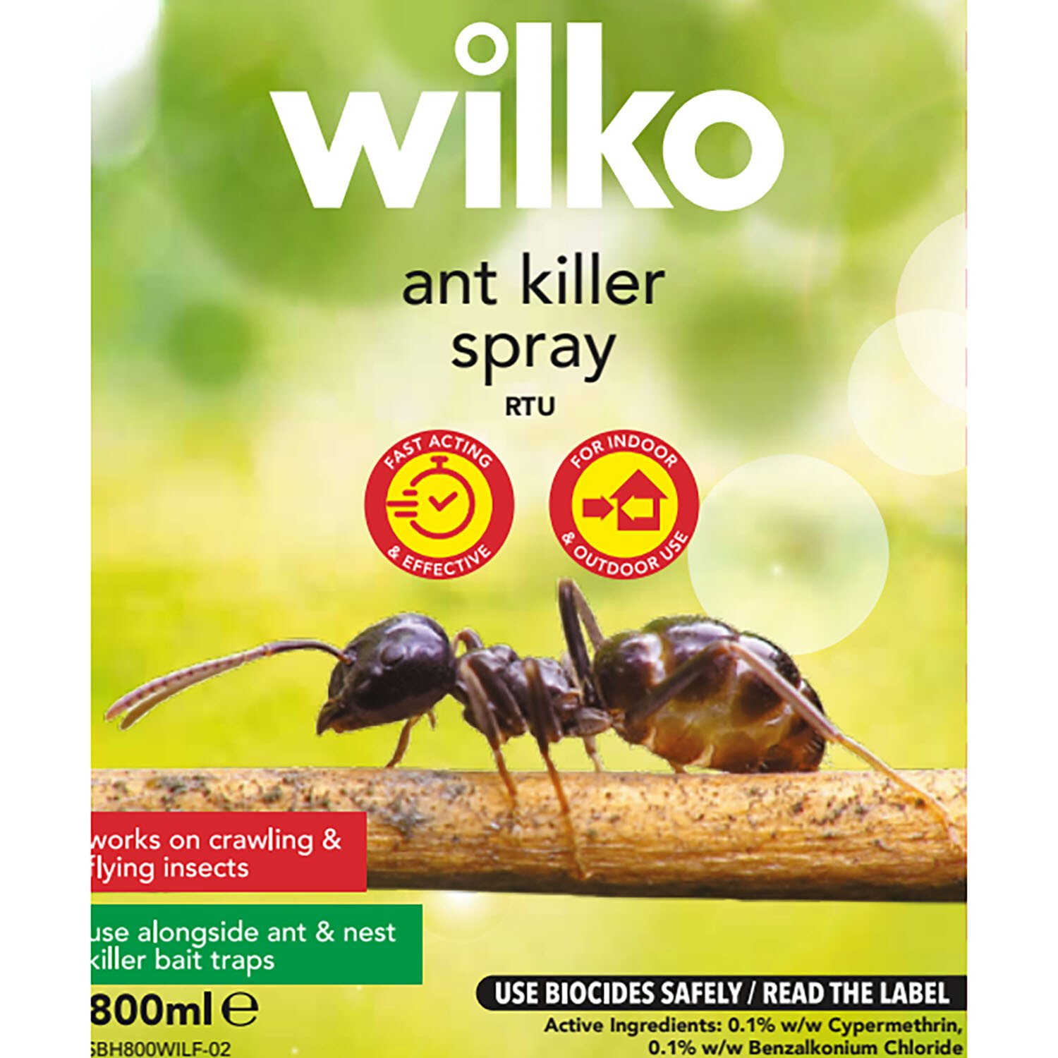 wilko Ant Killer Spray - Green Image 1
