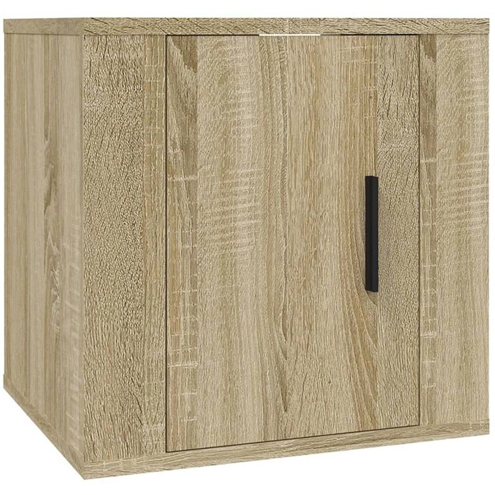 vidaXL Single Door Sonoma Oak Wall Mounted TV Cabinet Set of 2 Image 5