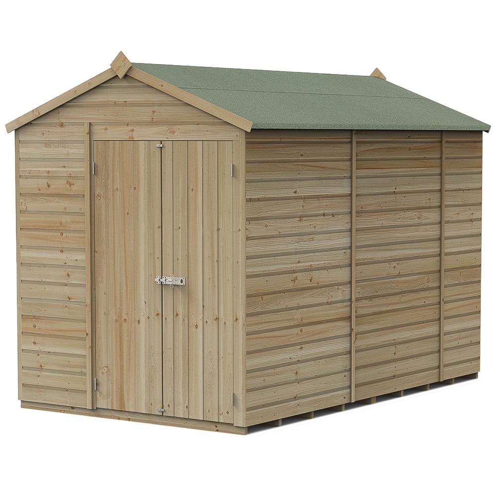 Forest Garden Beckwood 6 x 10ft Double Door Shiplap Apex Shed Image 1