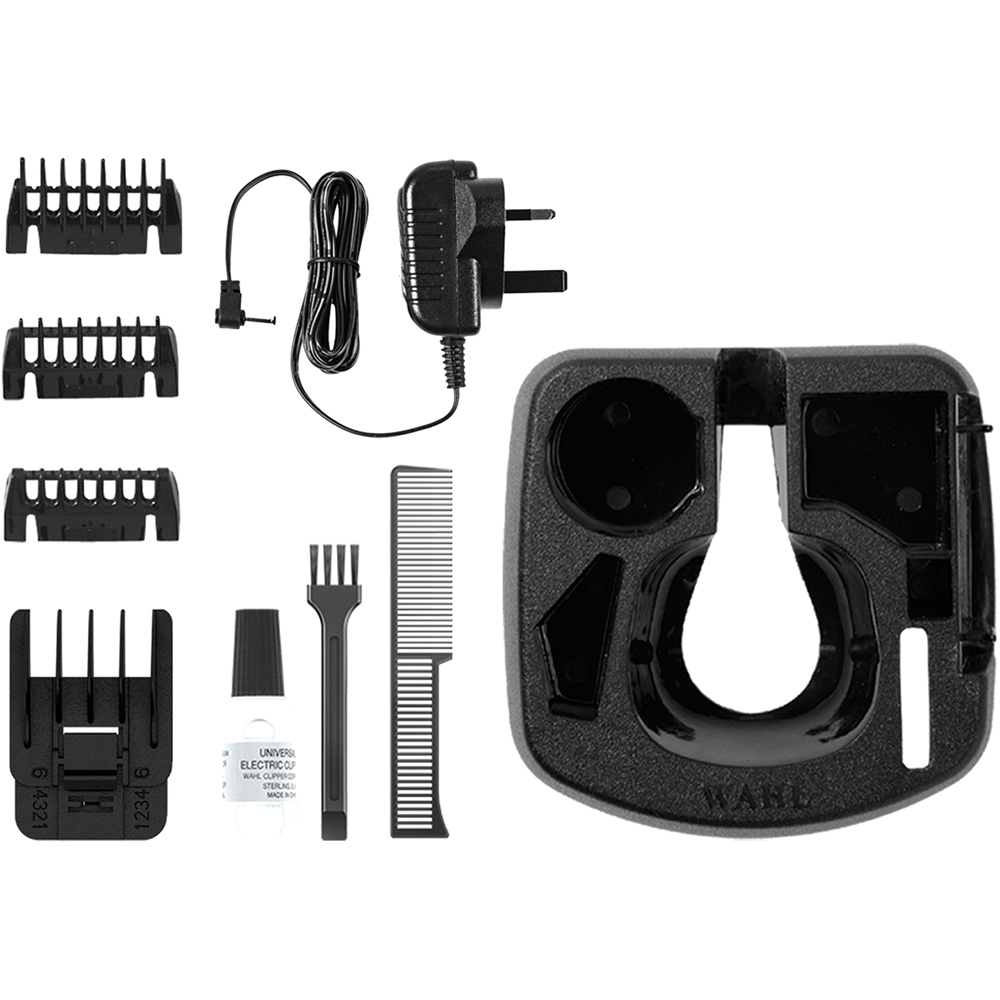 Wahl Groomsman Chrome Rechargeable Cordless Trimmer with Position Combs Image 4