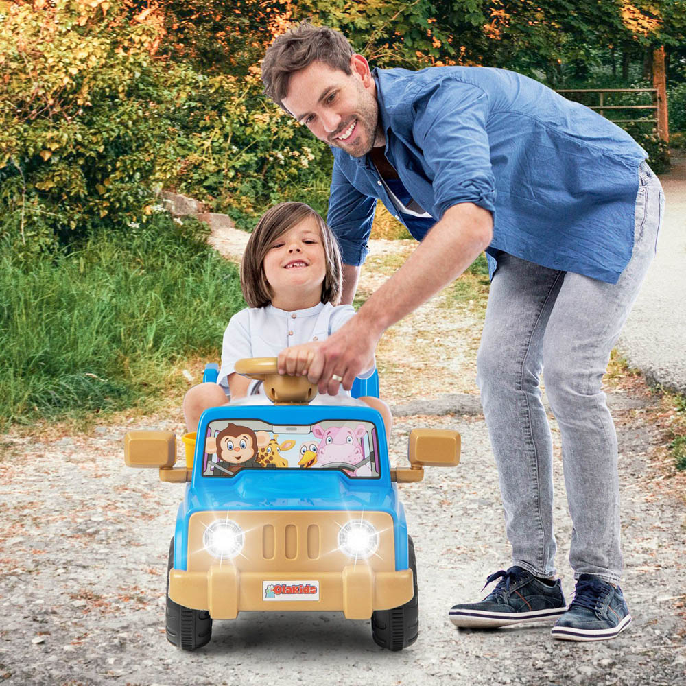 Costway Navy One-Button Start Kids Riding Toy with Sound Effects Image 2