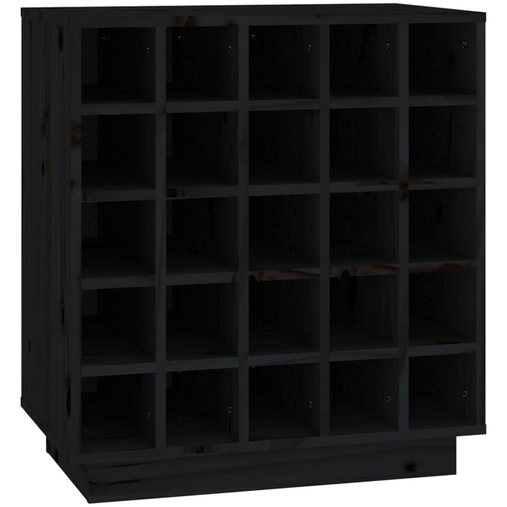 vidaXL 25 Bottle Black Freestanding Wine Cabinet Image 2