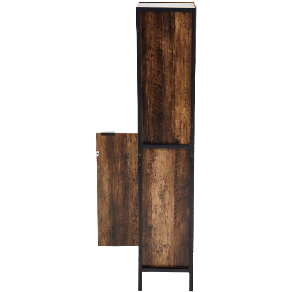 H&O Direct Single Magnetic Door 3 Shelf Tall Storage Cabinet Image 3