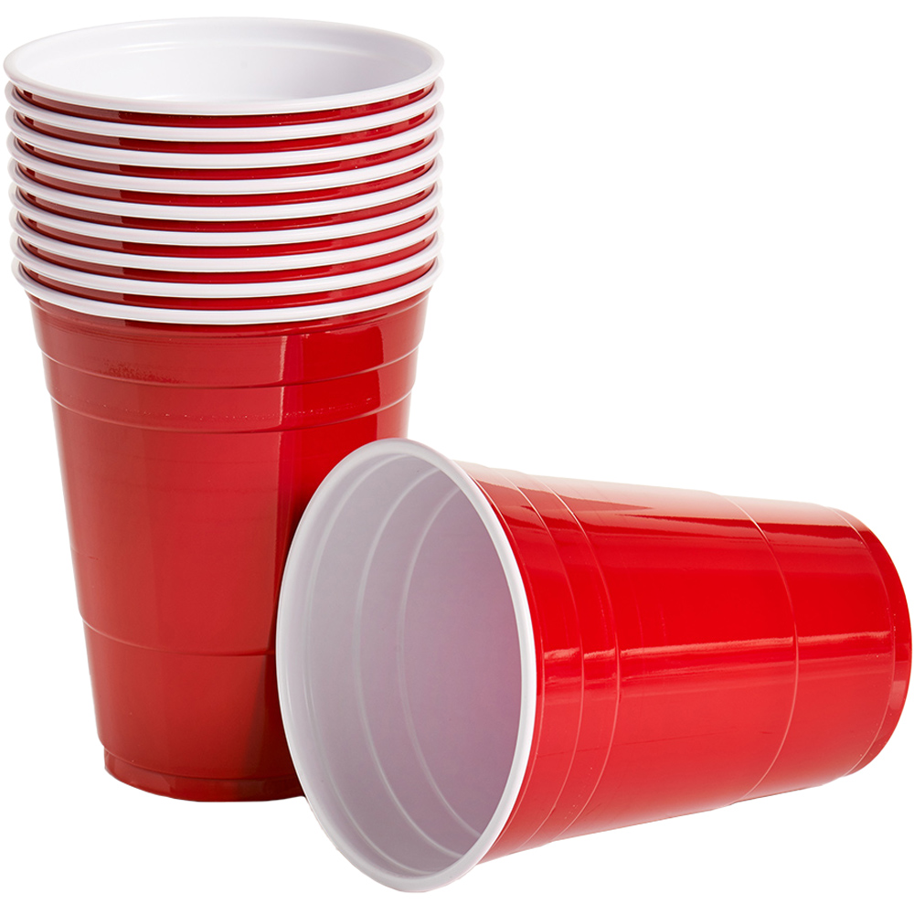 Wilko Red Cups 10 Pack Image 1