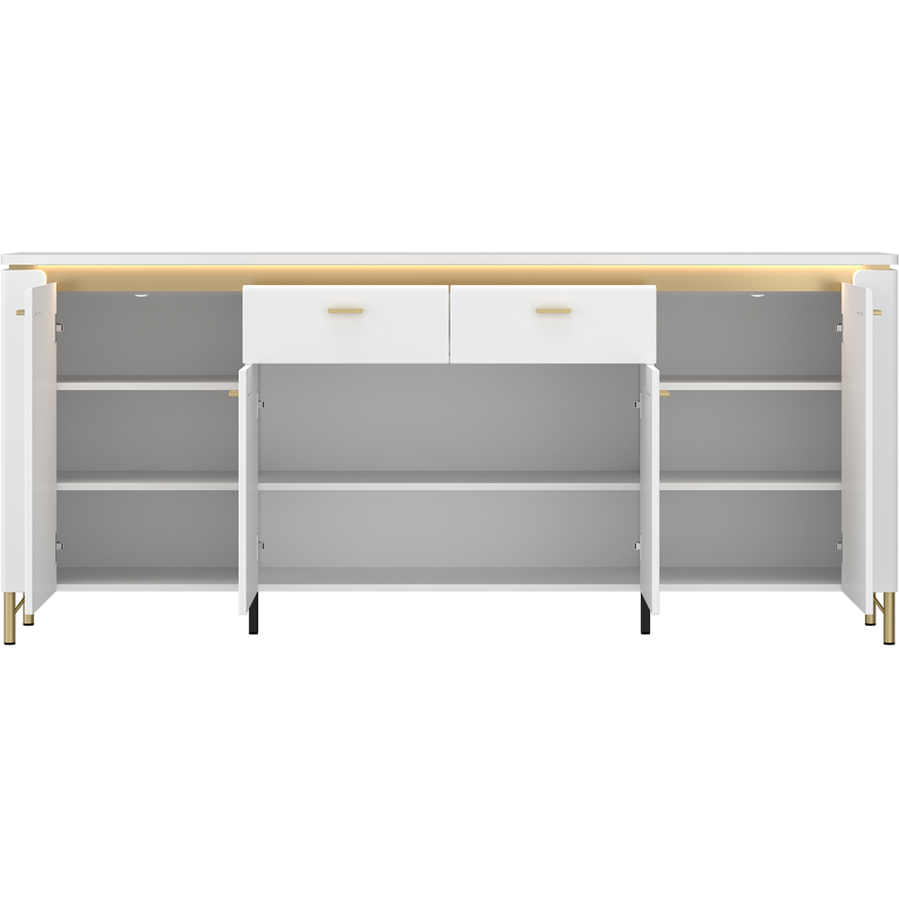 Furniture To Go Lazio 4 Door 2 Drawer Alpine White Sideboard Image 3