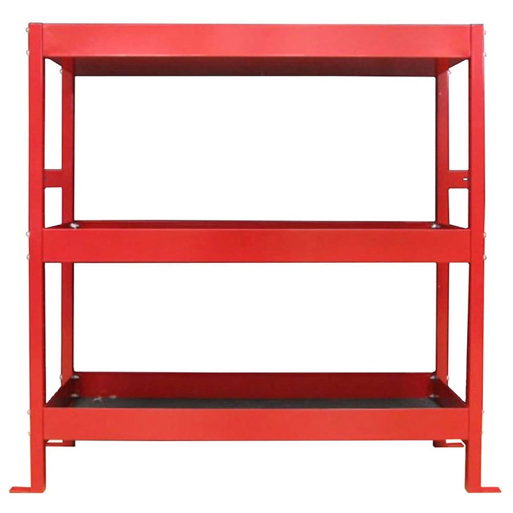 MonsterShop 3 Shelf Red Volcano Metal Van Shelving Rack Image 2