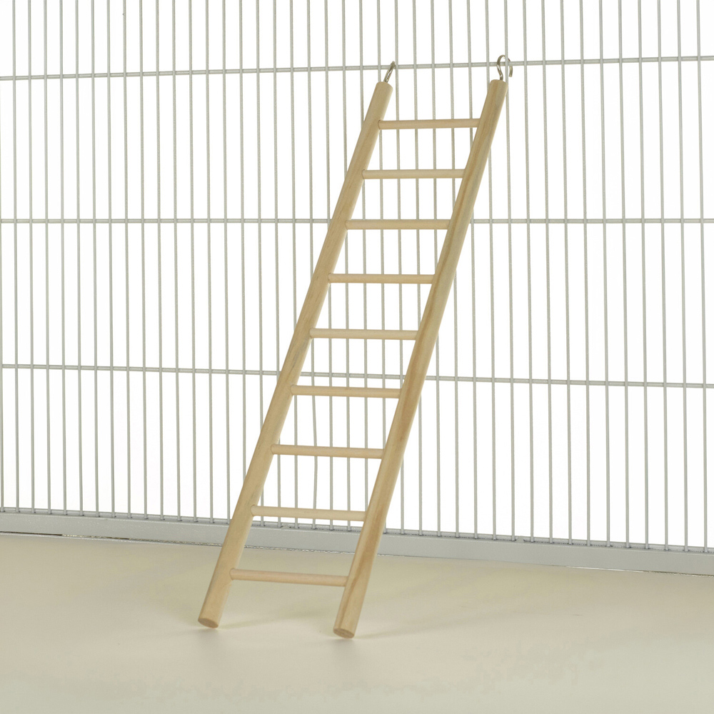 Boredom Breaker 9 Step Wooden Ladder Natural Image 2