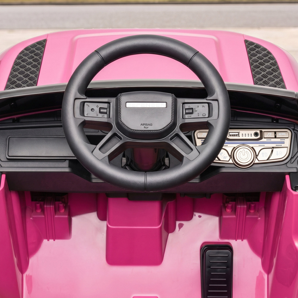 AIYAPLAY Kids Pink Licensed Land Rover Defender Ride-On Electric Car with Remote Control 12V Image 4