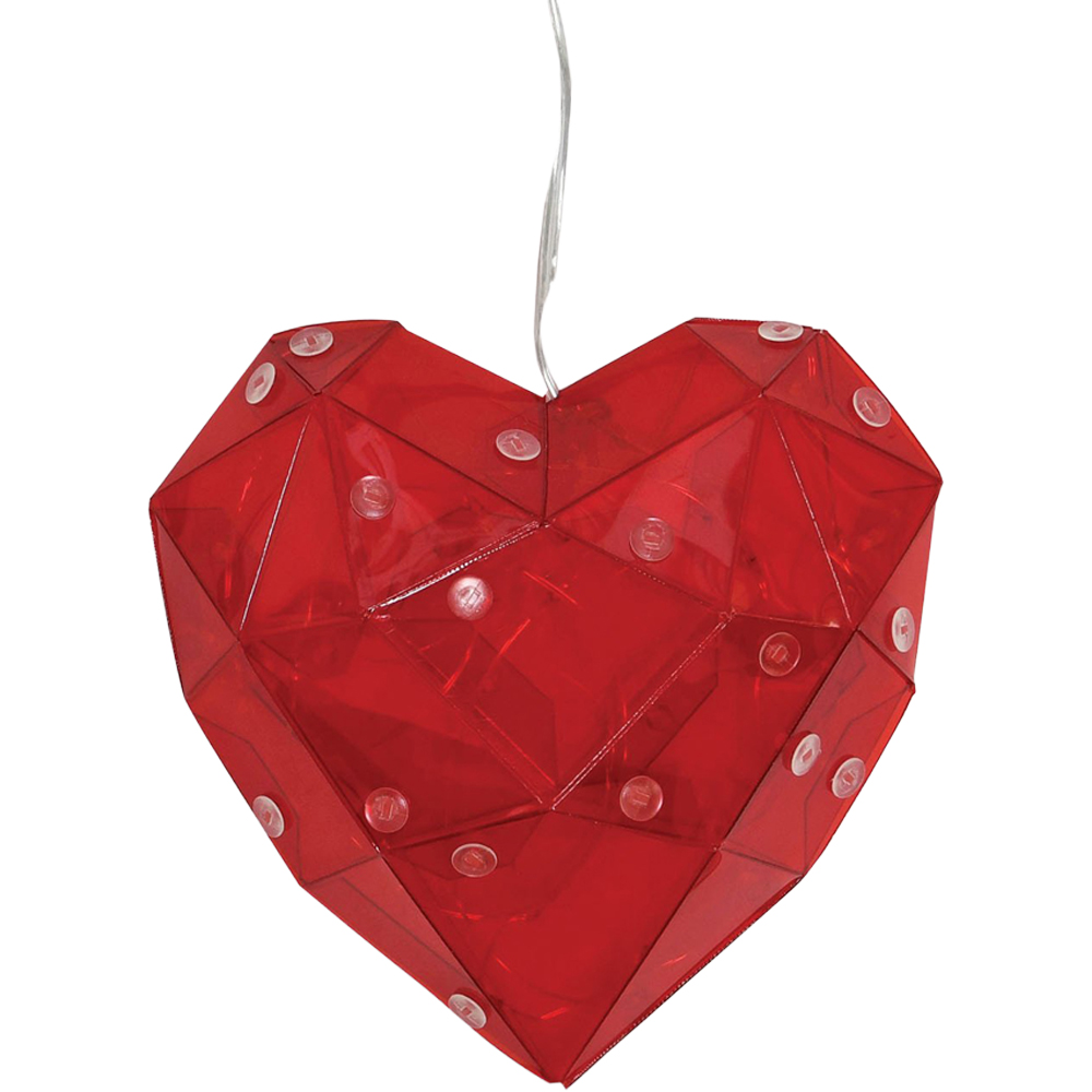 Iridescent Heart Curtain Light - Red Image 1