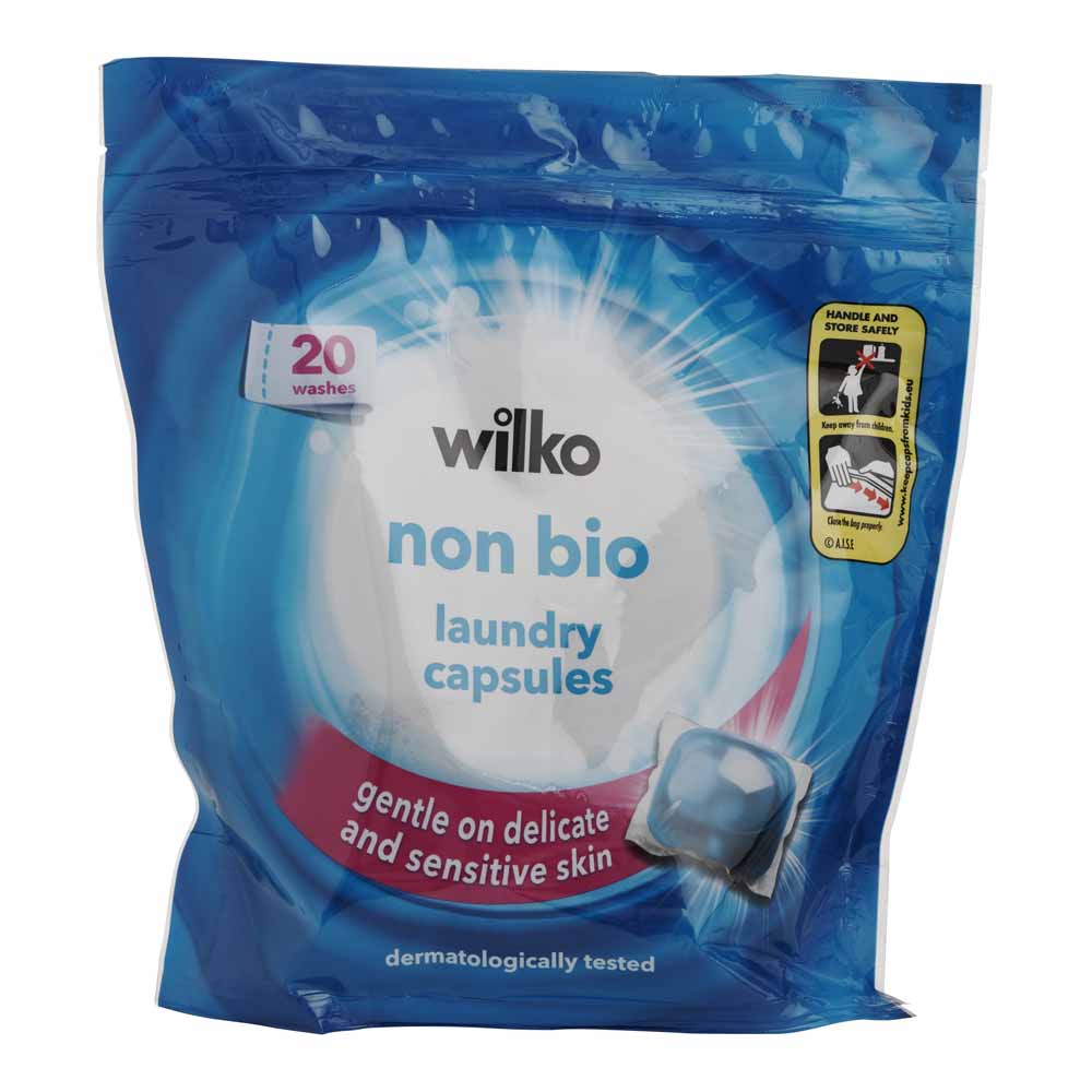 Wilko Non Bio Laundry Capsules 20 Washes Image 1