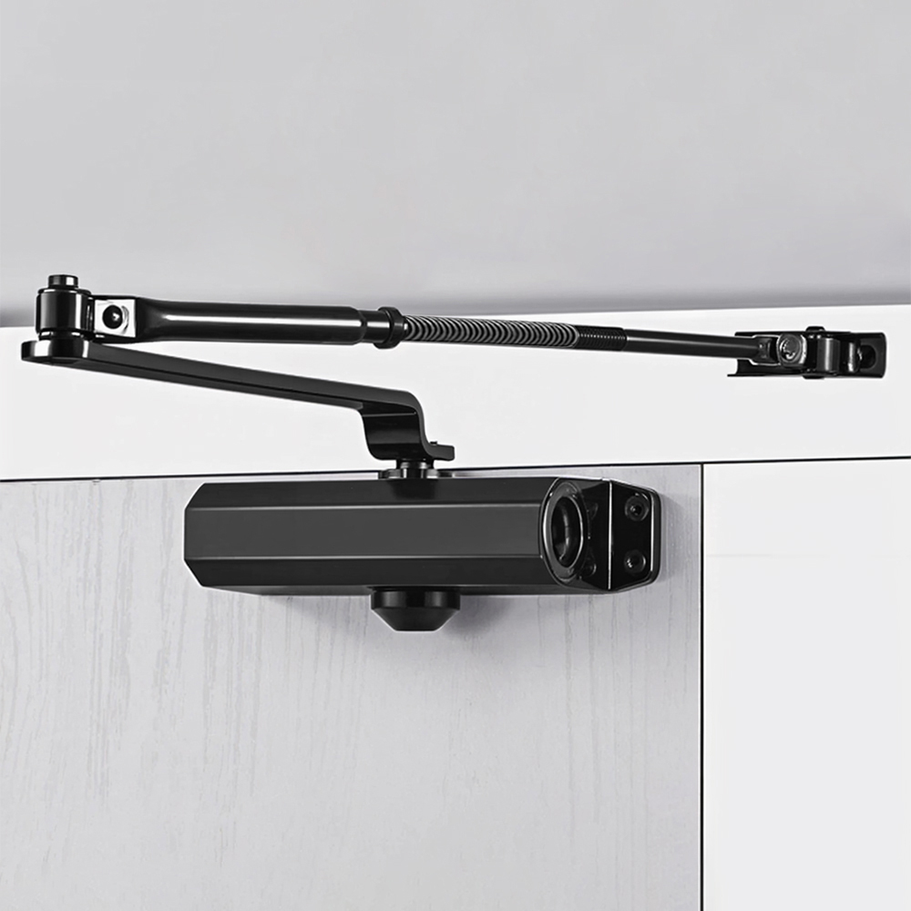 Living and Home Black Aluminium Alloy Automatic Overhead Door Closer Image 2