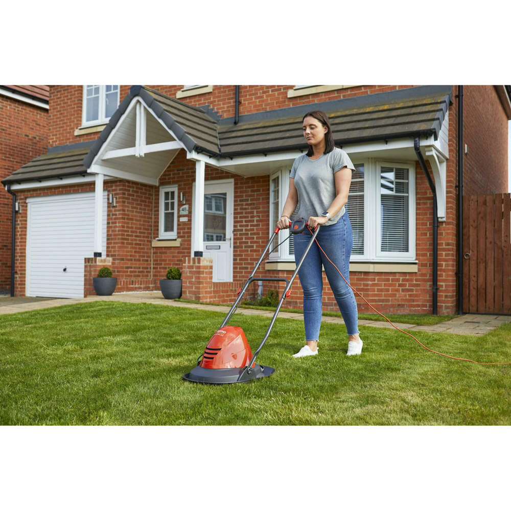 Flymo Turbo Lite 250 9679094 01 1400W Hand Propelled 25cm Hover Electric Lawn Mower Wilko
