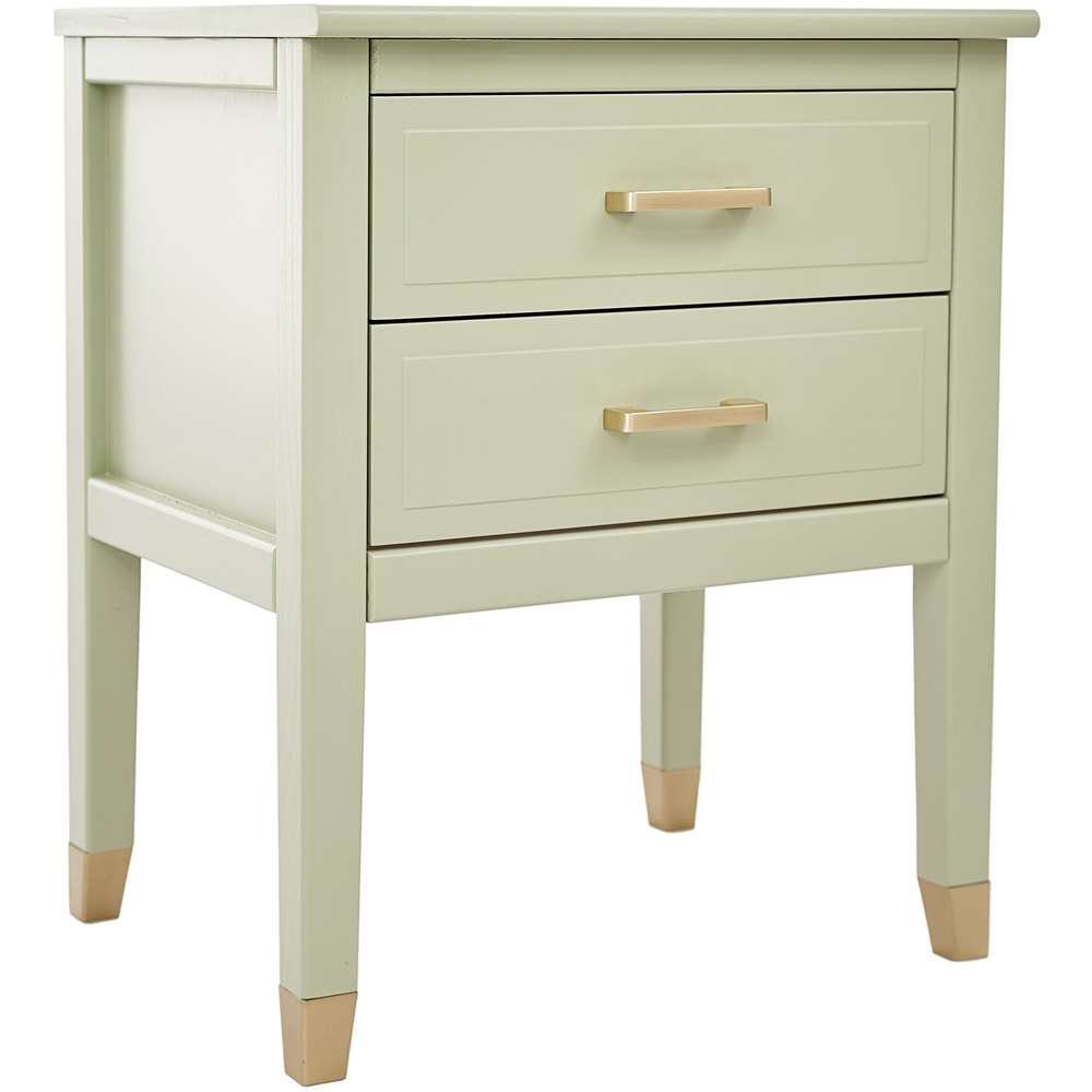 Palazzi 2 Drawer Teal Bedside Table Image 2